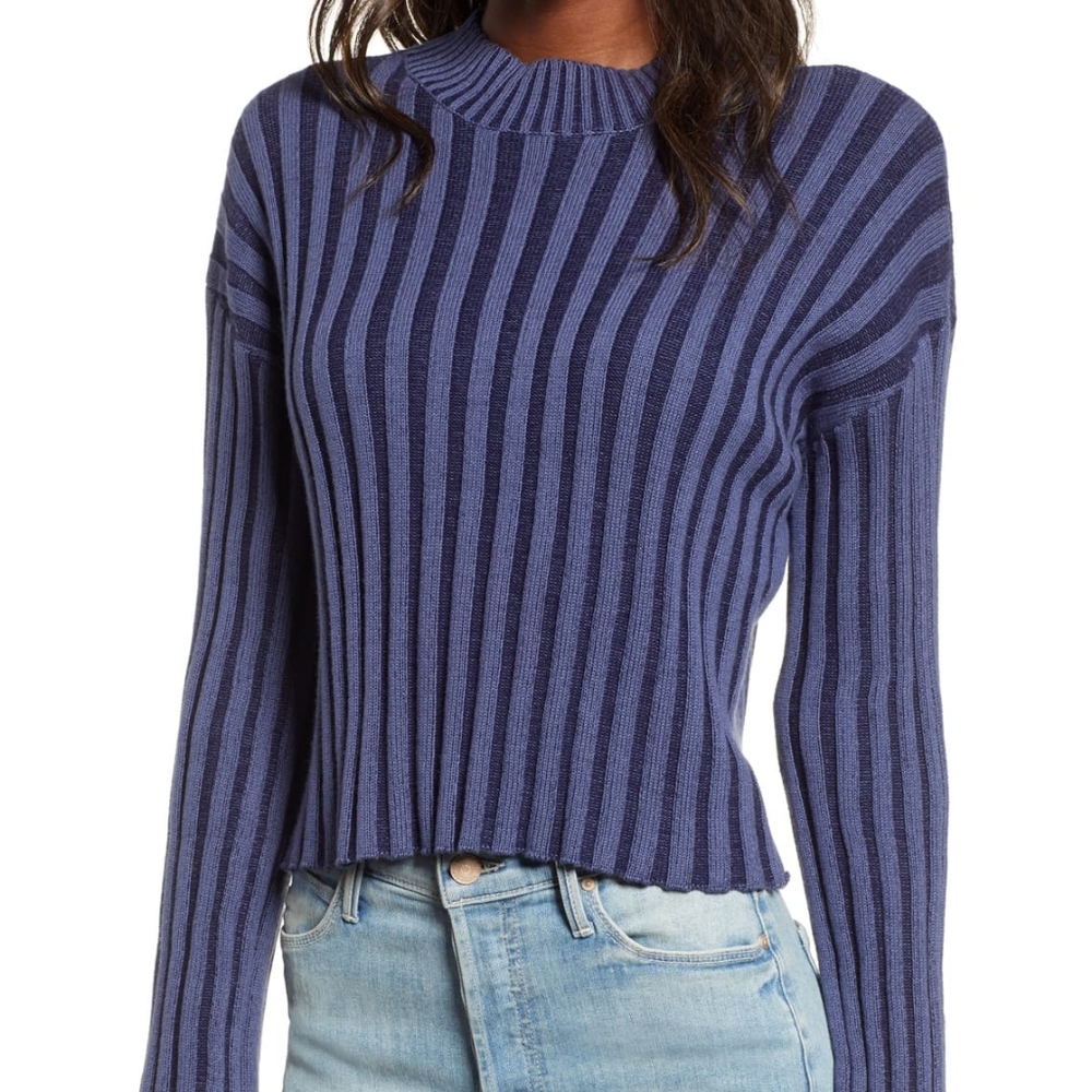 Bp Shadow Rib Crop Sweater 3X